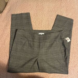 NWT Maison d’ Amelie 1x plaid slip on ankle  pant